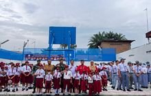Babinsa Koramil 0201-02/MT Pimpin Upacara Pengibaran Bendera di Sekolah Gajah Mada
