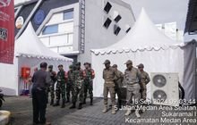 Babinsa Koramil 0201-04/MK Berikan Pengamanan Pertandingan Tenis Meja di GOR Angsa Pura