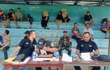 Babinsa Hadiri Pembukaan Turnamen Sepak Bola di Desa Paya Bakung