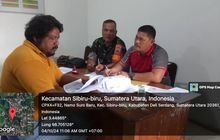 Babinsa Koramil 0201-15/DT Sertu A.H Marbun Jalin Silaturahmi dan Komsos dengan Aparatur Desa Lantasan Baru