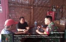 Babinsa Koramil 0201-14/PB Pererat Hubungan dengan Warga Desa Pertampilan Melalui Komsos