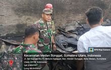 Babinsa Koramil 0201-06/MS Tanggap Bantu Evakuasi Kebakaran di Babura, Medan Sunggal
