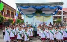 Plt Ketua TP PKK Medan Aksi Cuci Tangan Pakai Sabun Bersama Siswa