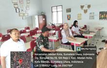 Babinsa Koramil 0201-04 MK.Komsos Bersama Guru SDN 060817