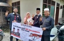 HMTI Kota Medan Bersama Calon Wali Kota Medan Prof Ridha Bagikan Puluhan Karung Beras Kepada Warga
