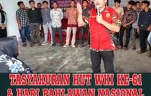 HUT 61 dan Hari Pahlawan, WKI Sumut Berbagi Beras dan Bentuk Komunitas Anak Muda Peduli Sampah