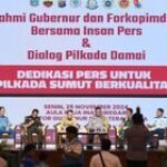 Pj Gubernur Agus Fatoni bersama Forkopimda dan Insan Pers Sumut Deklarasi Pilkada Damai
