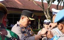 Kapolres Binjai AKBP Bambang C. Utomo, S.H., S.I.K., M.Si, di Lapangan Apel Polres Binjai, Senin 10 Februari 2025.