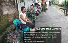 Babinsa Koramil 14/PB Kodim 0201/Medan Serka Suryanto Takziah di Desa Tengah