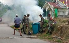 Tiada Waktu Santai, Sambut Bulan Suci Ramadan Satgas Yonzipur 5/ABW, Karya Bhakti Percantik Masjid Nurul Hudud