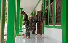 Sambut Bulan Suci Ramadhan, Satgas Yonif 641/Bru Bersama Masyarakat Laksanakan Karya Bakti di Distrik Walesi