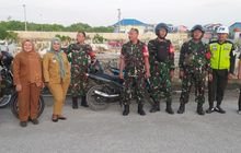 Personel Koramil 0201-09/MB Bersama Aparat Tingkatkan Keamanan Patroli Asmara Subuh Di Wilayah Kecamatan Medan Belawan