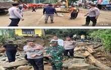 Kolaborasi Polres Simalungun dan Pihak Terkait Sukses Pulihkan Akses Jalan di Parapat