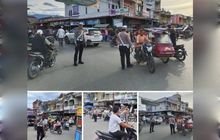 Pos Lantas Polsek Barumun Polres Palas Gelar PAM Padat NgabuburitSore di Simpang Empat Pasar Sibuhuan