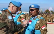 Mebanggakan NKRI, Satgas Kontingen Garuda Unifil 2024-2025 Terima Dua Medali Pada acara Medal Parade