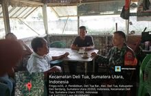 Babinsa Koramil 0201-15/DT Serma Samsuri Aktif Monitoring Wilayah Binaan di Saat Libur Lebaran