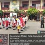 BABINSA KORAMIL 04/MK SERDA TC.SITOMPUL AJARKAN WAWASAN KEBANGSAAN DAN PERATURAN BARIS BERBARIS DI SEKOLAH SD ST.ANTONIUS V MEDAN