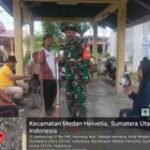 Babinsa Bersama Lurah Helvetia Hafiz Parinduri Gootng Royong Bersama Jalan Matahari 2 Linkgungan 6 Kelurahan Helvetia