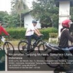 Babinsa Koramil 0201-16/TM Monitoring Kegiatan Gowes Bupati Deli Serdang di Tanjung Morawa