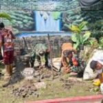 Cegah Banjir Dan Genangan Air.Personel Koramil 0201-10/MM Laksanakan Pemasangan Biopori
