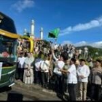 Komandan Batalyon C Brimob Polda Sumut Hadiri Pemberangkatan Jemaah Haji Kloter 20 Tapsel Tahun 2025