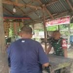 Babinsa Komsos Dengan Warga Binaan di Warung