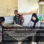 Babinsa dari Koramil 0201-04/MK Serka R Pakpahan Sambangi Warung Kopi Jalan Sakti Lubis