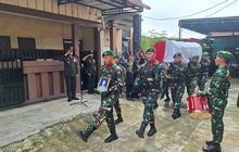 Danramil 0201-02/MT Kapten Inf Sugino Pimpin Upacara Pemakaman Militer Alm. Serda (Purn) Mariono S