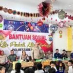 Babinsa Sei Agul Serda Sholihin Monitor Kegiatan Bansos Kapolrestabes Medan di Panti Asuhan Ora Et Labora