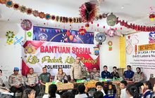 Babinsa Sei Agul Serda Sholihin Monitor Kegiatan Bansos Kapolrestabes Medan di Panti Asuhan Ora Et Labora