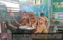 Babinsa Koramil 0201-04/MK, Sertu Warsino Komsos bersama Kepling