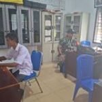 Babinsa Serda Ali Amran Jalin Komsos dengan Aparat Desa Namo Landur