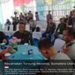 Anggota Koramil 0201-16/TM Monitor Ketahanan Pangan Panen Raya Tahap III Mendukung Swasembada Pangan Tahun 2025