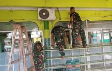 Peduli Tempat Ibadah, Babinsa Kodim 0201/Medan Gelar Karya Bakti Pengecatan Masjid Baitul Hamdi