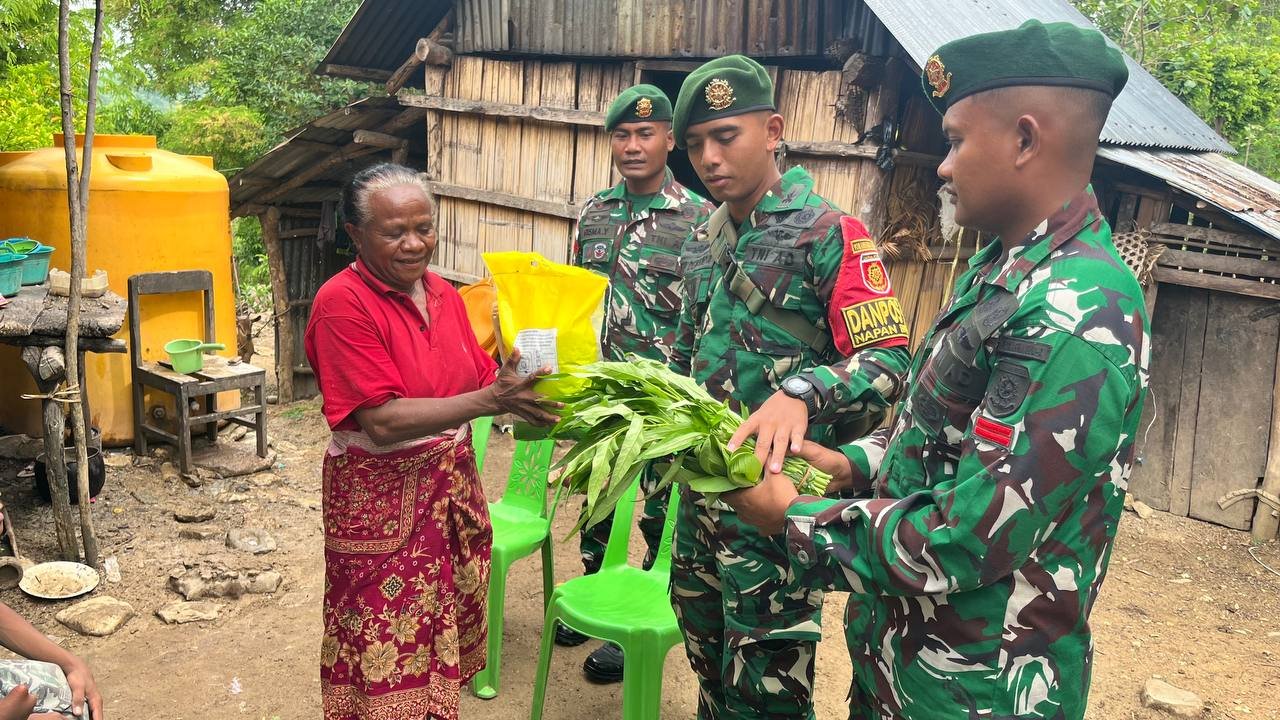 Prajurit Satgas Pamtas Yonarhanud 2 Kostrad Pos Napan Bawah